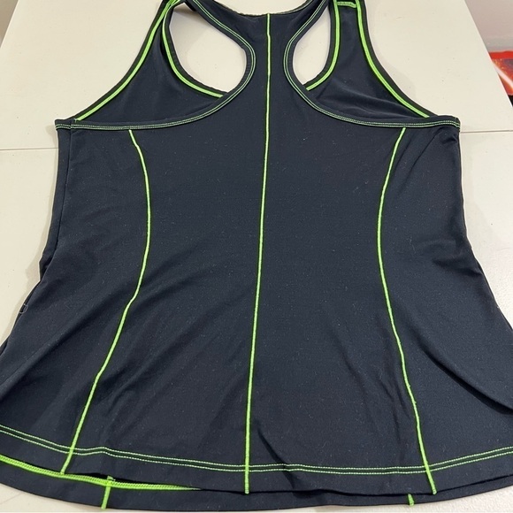 Fabletics black and neon green work out tank. Size large - Picture 6 of 12